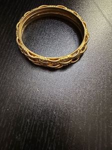 Gold Tone Bangle Set