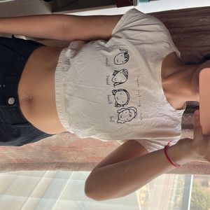 Cute Graphic Crop Top