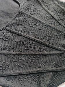 Elegant Black Floral Corset Top