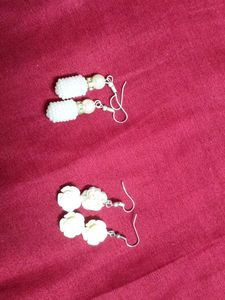 Cute White Earrings 😍