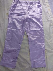 Lilac Silky Night Suit