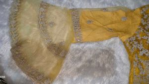 Beautiful Yellow Anarkali FrockWith Plazzo Dupatta