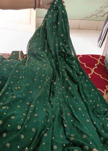 Emerald Green Embellished Indian Dress
