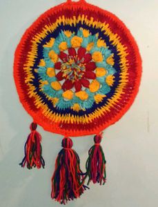 Colorful Crocheted Wall Hanging