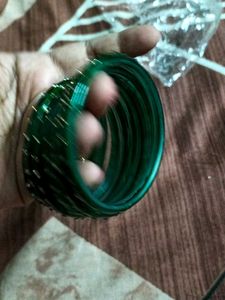 Green Bangles - Set of 8