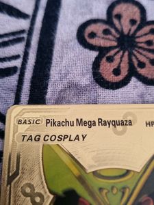 POKEMON REAL GOLD CARD Pikachu Mega Rayquaza
