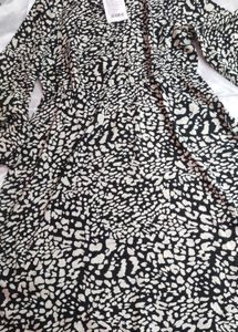 Black Zebra Printed Dress For Women