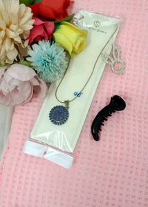necklace with cute hair clips