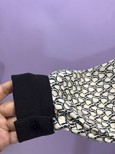 Patterned Long Sleeve Blouse formal