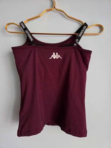 Kappa Padded Small 28&#34; Maroon Tank Sports Top