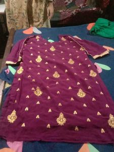 Elegant Purple Kurta Set