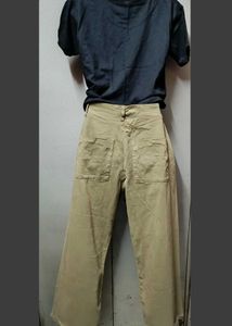 Zara Olive Green Flare Denim