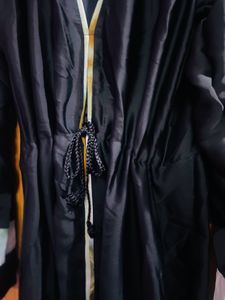 Flared black abaya with puff sleeves⚡️