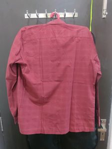 Peter England Brick Red Shirt (Excellent Condition