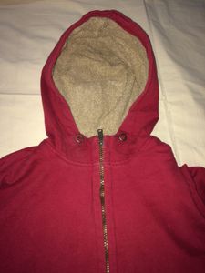FADED GLORY RED FLEECE LINED HOODIE