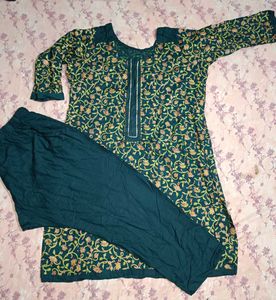 Sea Green Kurta Plazo Set 💚💚