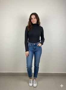 Stylish Black Turtleneck Top
