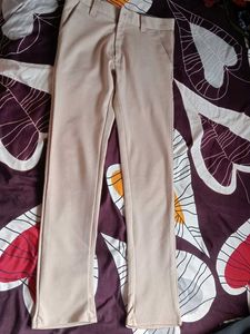 Beige Casual Pants