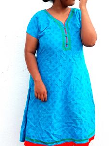 Blue Printed Kurta