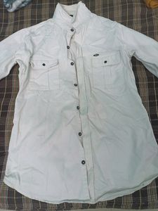 Branded White Shirt Size-M