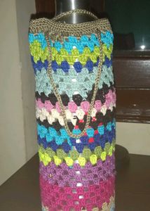 Colorful Crochet Water Bottle Holder