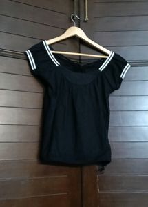 Vero Moda Women Black Off Shoulder Style Back Top