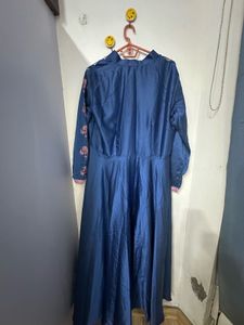 Inddus Silk Blend Embroidered Dress
