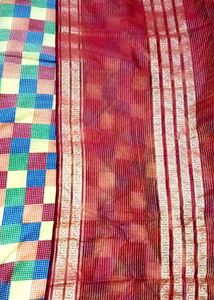 Net Stall In Red And Golden With Tassels