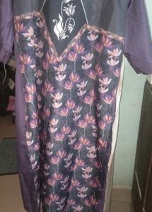 Floral Digital Print Kurti Crepe New