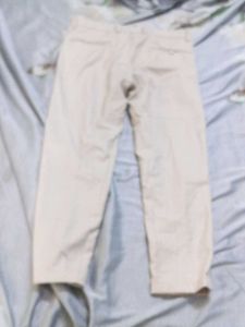 Beige Casual Pants