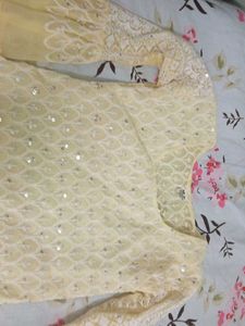 Chickenkari Yellow Embellished Kurti
