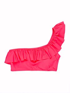 H&amp;M bright pink, one-shoulder swimsuit top
