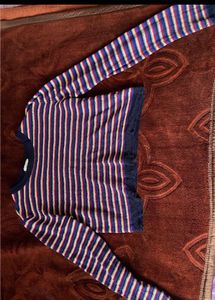 combo knitted top and red festive kurta