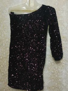 Sparkly One-Shoulder Party Dress