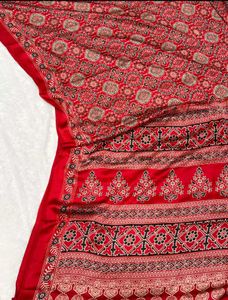 Elegant Red Printed Saree