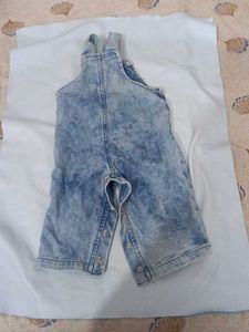 Denim Overalls with Cute Appliques