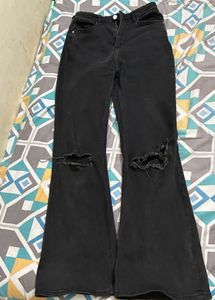 Ripped Flare Jeans