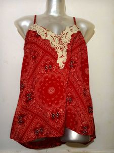 🎊Buy 1, Get 1 Free🎁Red Bandana Print Cami Top