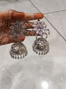 Beutiful Big Oxidised Jhumke
