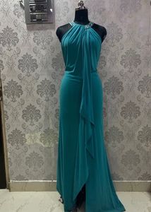 Elegant Teal Halter Gown🦋💎🎀