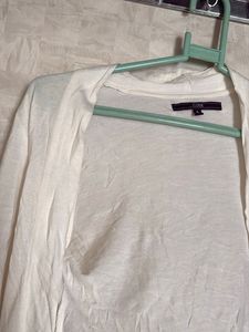 White Cropped Cardigan
