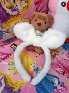 Fur Mickey Detachable Bow Hairband