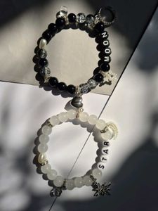 Moon &amp; Star Matching Bracelets