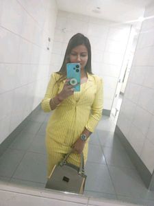 Striped Yellow Blazer 3 Pc Cord Set