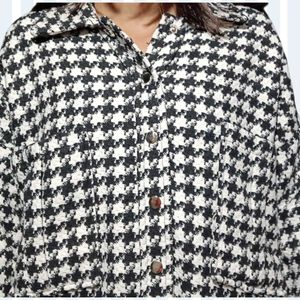 Houndstooth Oversized Jacket