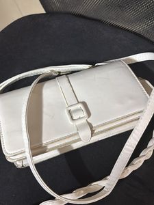 Beautiful White Clutch/shoulder Bag/Side Bag