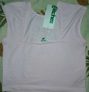 Pink Cherry Crop Top With Free Gift
