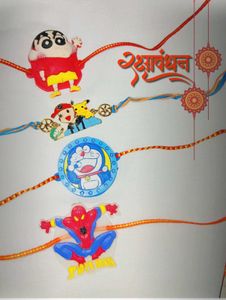 Kids Cartoon Rakhi Set Of 4 Cute And Colourful