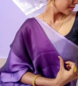 Double Shade Violet Saree || Daily Wear Saree