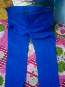 Bright Blue Casual Pants